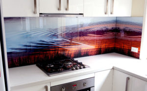 Glass backsplash Prints on Glass