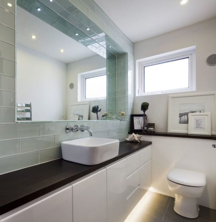 bathroom shocking decorating-ideas using rectangular white sinks and rectangular mirrors also with white toilets and strips light heavenly images of white bathroom cabin mirrors