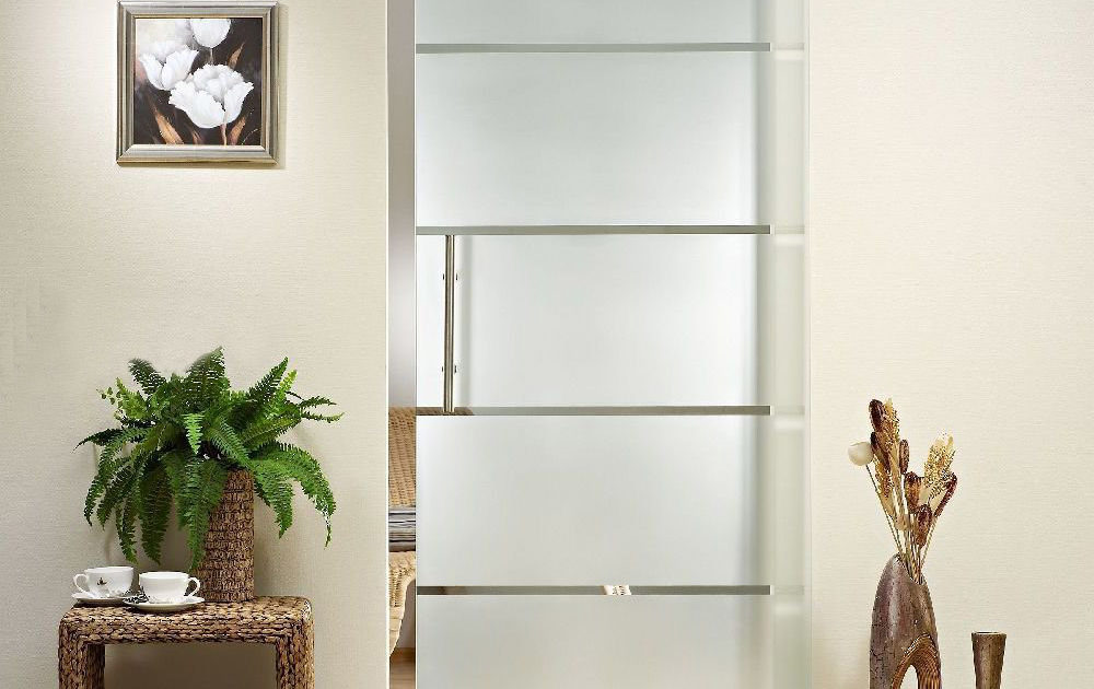 glass stainless sliding door