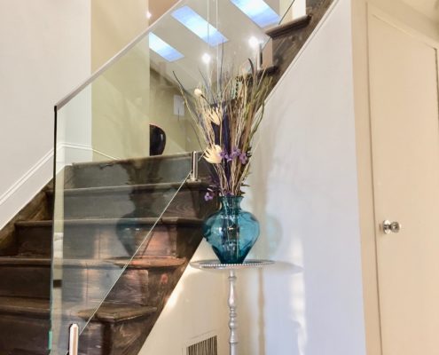 glass stair case long island