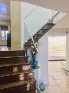 glass stair railing long island