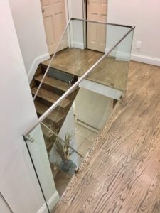 glass stair railing new york