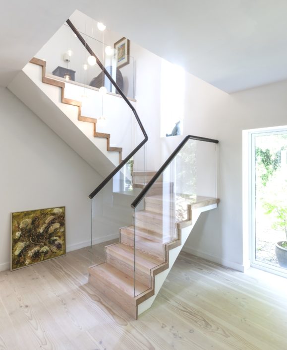 glass stair railing stair case