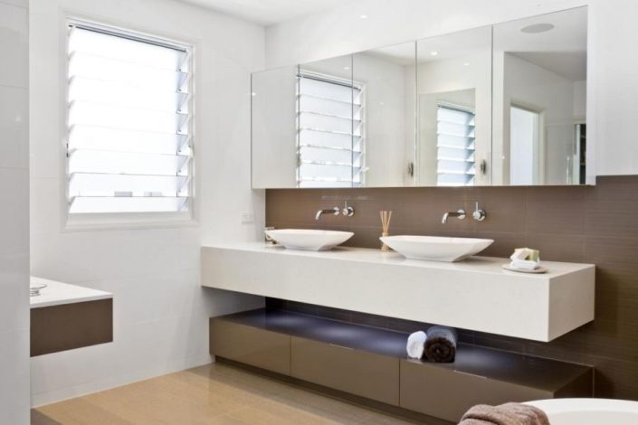 mirror modern floating ensuite vanity