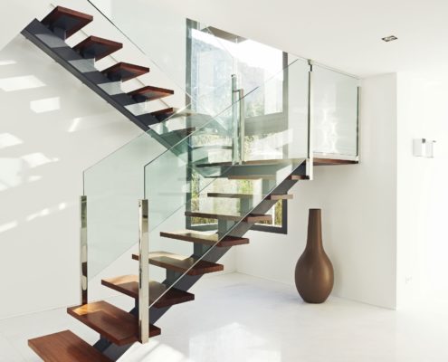 modern staircase design interior images glass staircase design