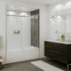 sliding shower door interior